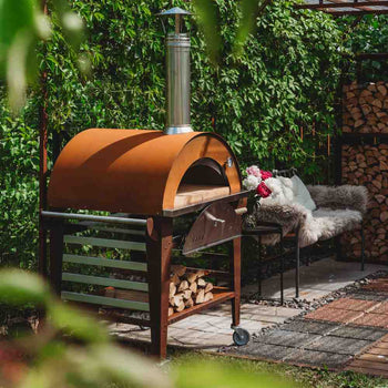Corten Steel Wood Burning Pizza Oven Oudoor
